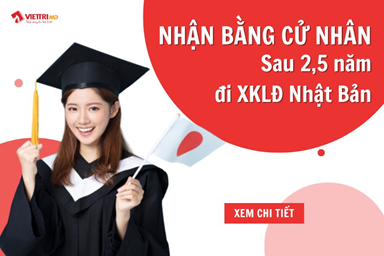 Nhận bằng Cử nhân tiếng Nhật sau 2,5 năm đi XKLĐ Nhật Bản